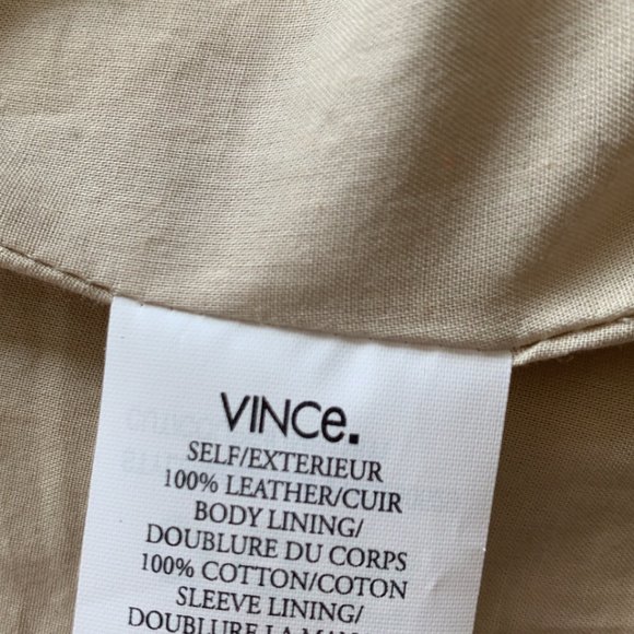 VINCE LEATHER BIKER JACKET - Picture 6 of 7